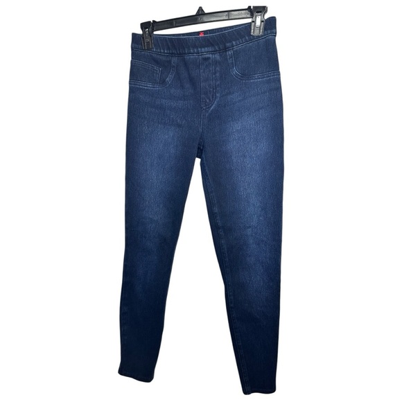 SPANX Jean-ish Leggings Dark Wash Denim Pull On Slimming Jeans #20018R Sz S - Picture 1 of 6